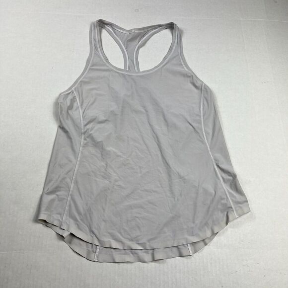 Lululemon Womens Racerback Performance Tank Top Gray Sleeveless Lightweight 4/6 - Picture 1 of 10